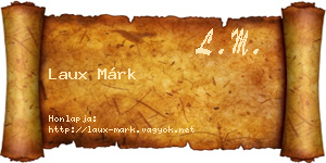 Laux Márk névjegykártya